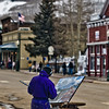 TippiePics > 020
Elk Avenue
CB Life

Shaun Horne is a local plein air painter and will paint in literally almost any weather. As you can see, he's outfitted in a full snow suit to keep warm... He can be found all around Crested Butte almost any day painting his beautiful art.