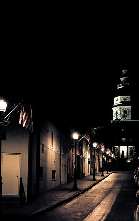 Night shot of the Annapolis