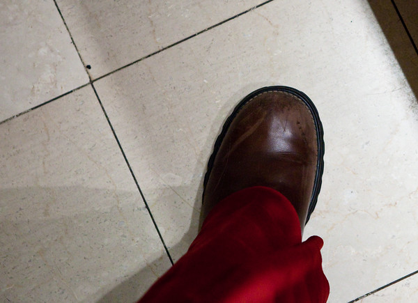 These boots have been a LOT of places with me! I love my Uggs! But I did put on some pretty little patent leather flats for the Ball...